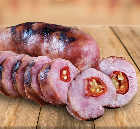 Linguiça com pimenta biquinho